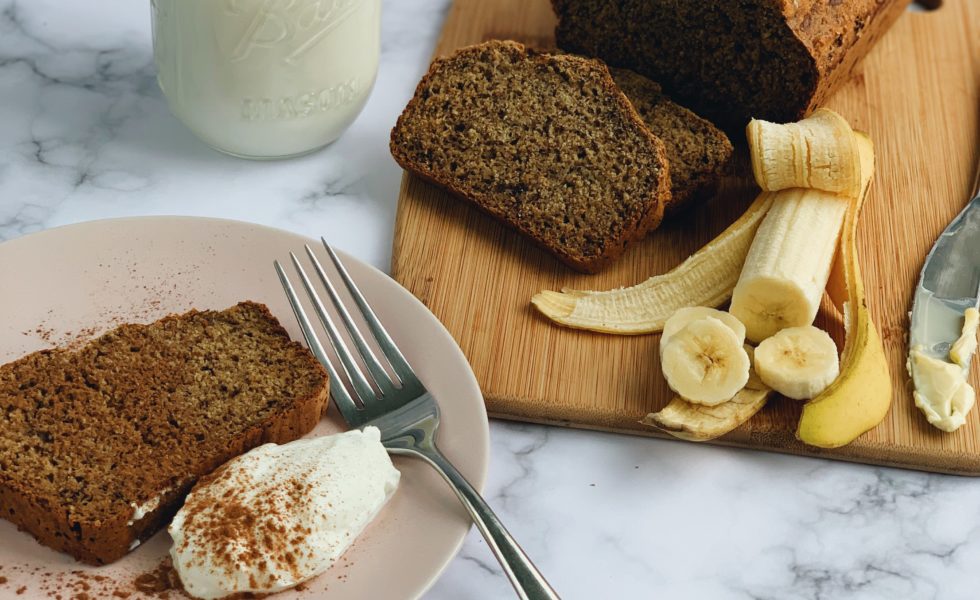 No Sugar Added Banana Snacking Bread by Jessica Eats Real Food