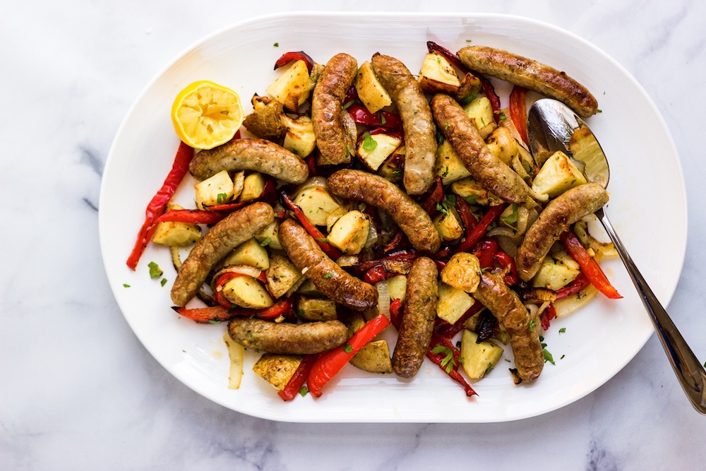 Paleo Sausage and Pepper Tray Bake