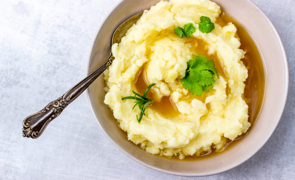 Easiest Whole30 Mashed Potatoes + Gravy