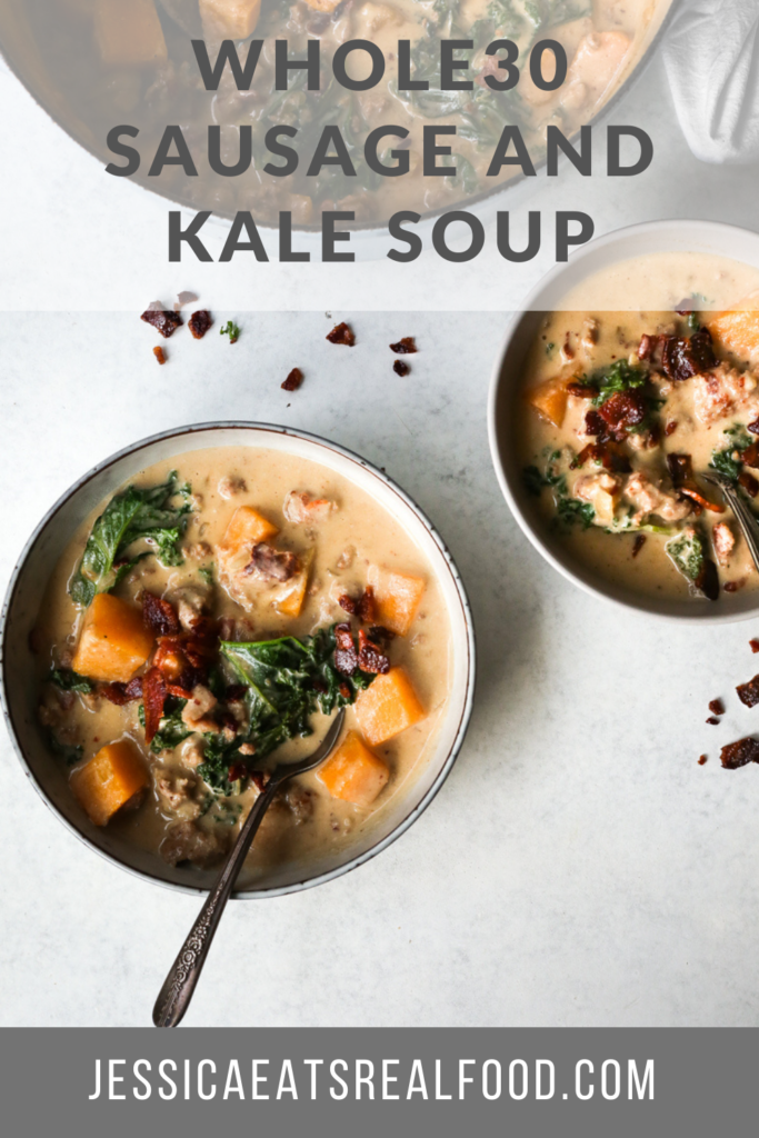 Whole30 + Paleo Sausage and Kale Soup