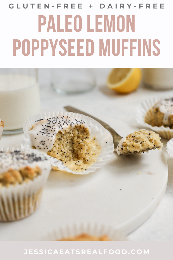 Paleo Lemon Poppy Seed Muffins (gluten-free + Dairy-free)